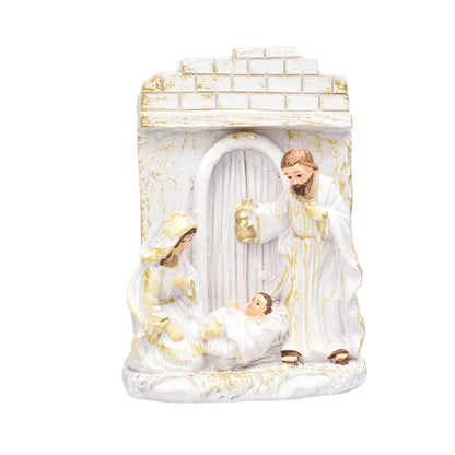 ADORNO FIGURA DE PESEBRE RESINA BLANCO DIM:12X9X3