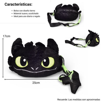 BOLSO CARTERA PERSONAJE POLIESTER PELUCHE DIM:25X17X9