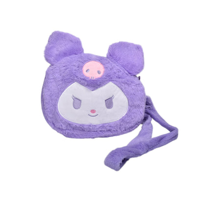 BOLSO CARTERA NIÑA DE PELUCHE PERSONAJE DIM:23X22X6