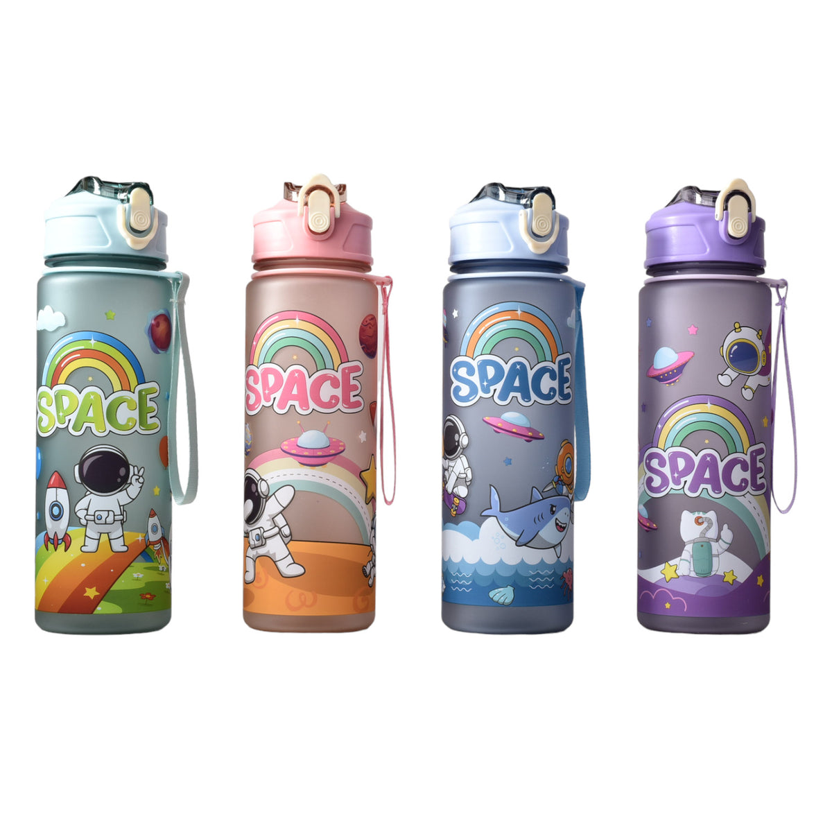 botella de agua 650ml plastico astronauta