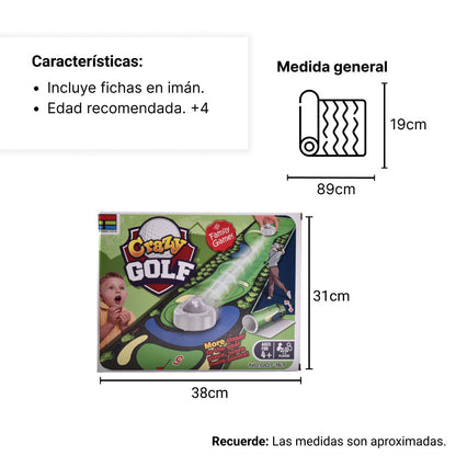 MINI JUEGO PORTATIL DE GOLF DIM:25x19x16