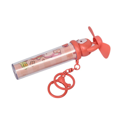 LLAVERO PLASTICO FORMA DE VENTILADOR ROJO DIM:13X2X2
