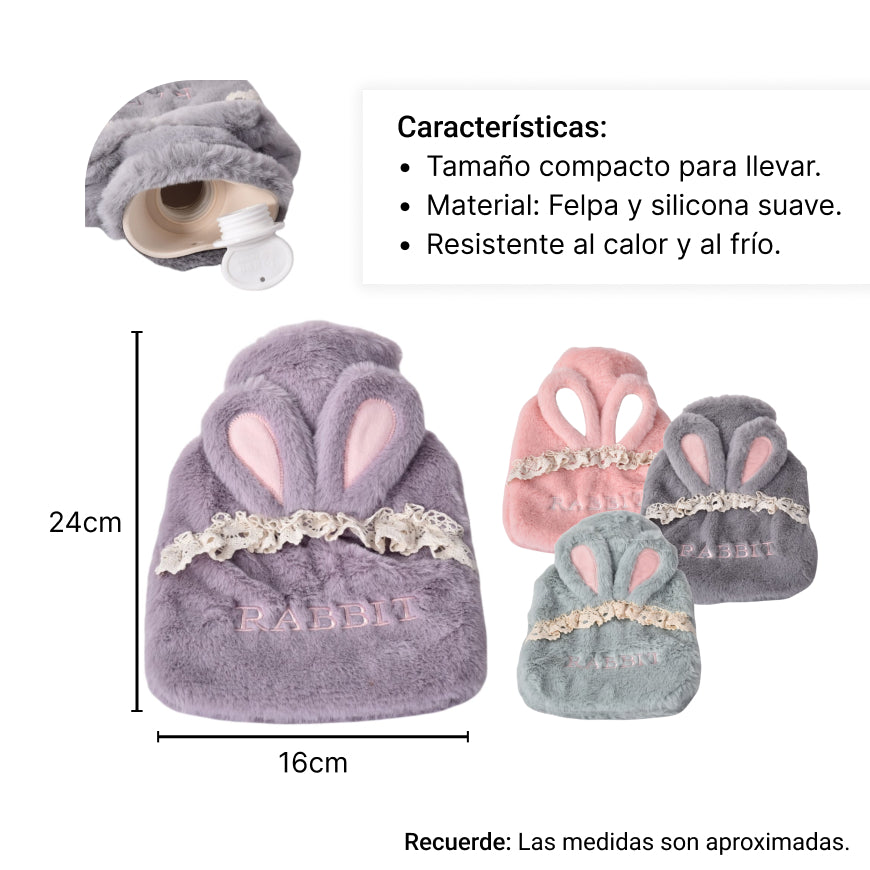 bolsa para  agua caliente peluche 750ml