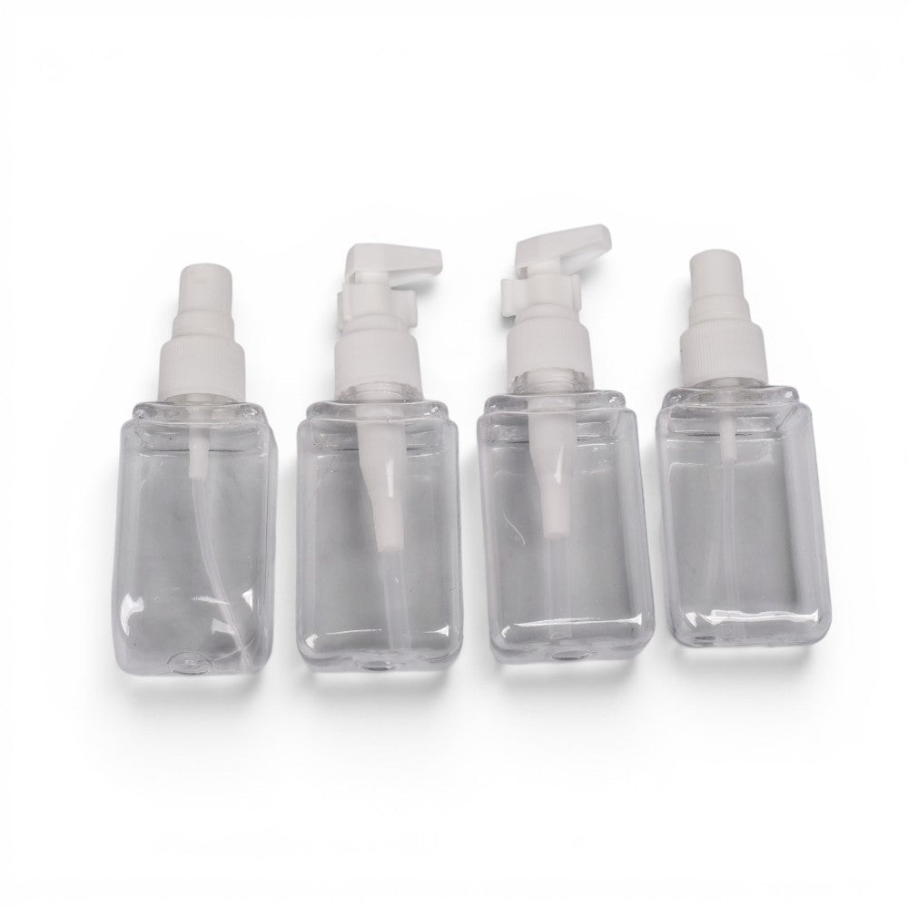 kit envases recargables viajeros plastico  50ml
