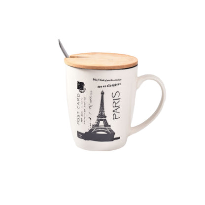 MUG POCILLO CON CUCHARA CERAMICA