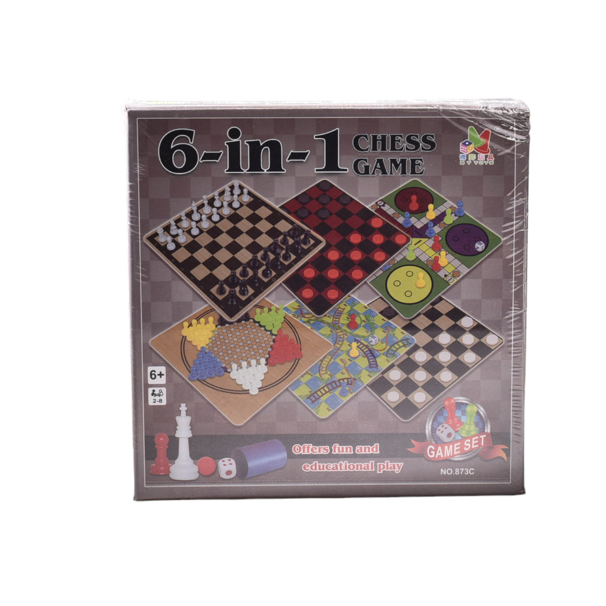 juego de mesa 6 en 1 dim: 16x16x5
