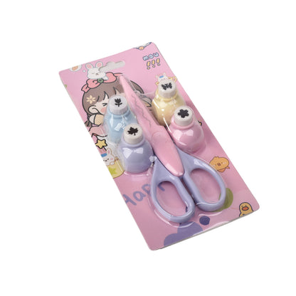 SET CORTADOR PERFORADORA CON TIJERAS DISEÑO FIGURAS DIM:10