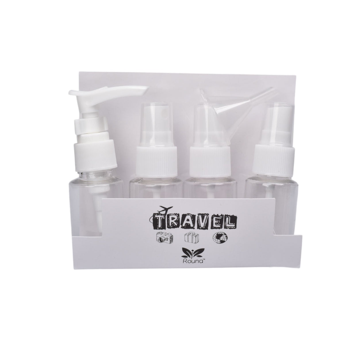 kit 4 envases recargables viajero plastico 30ml
