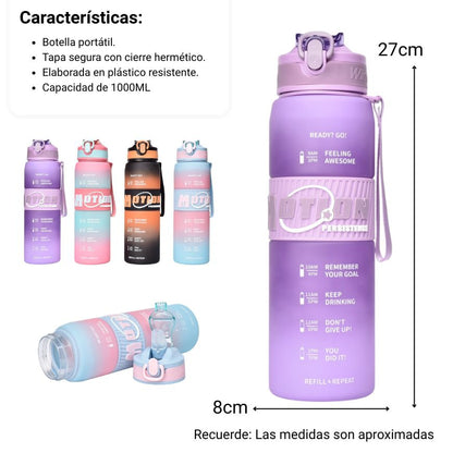 BOTELLA DE AGUA 1000ML PLASTICA