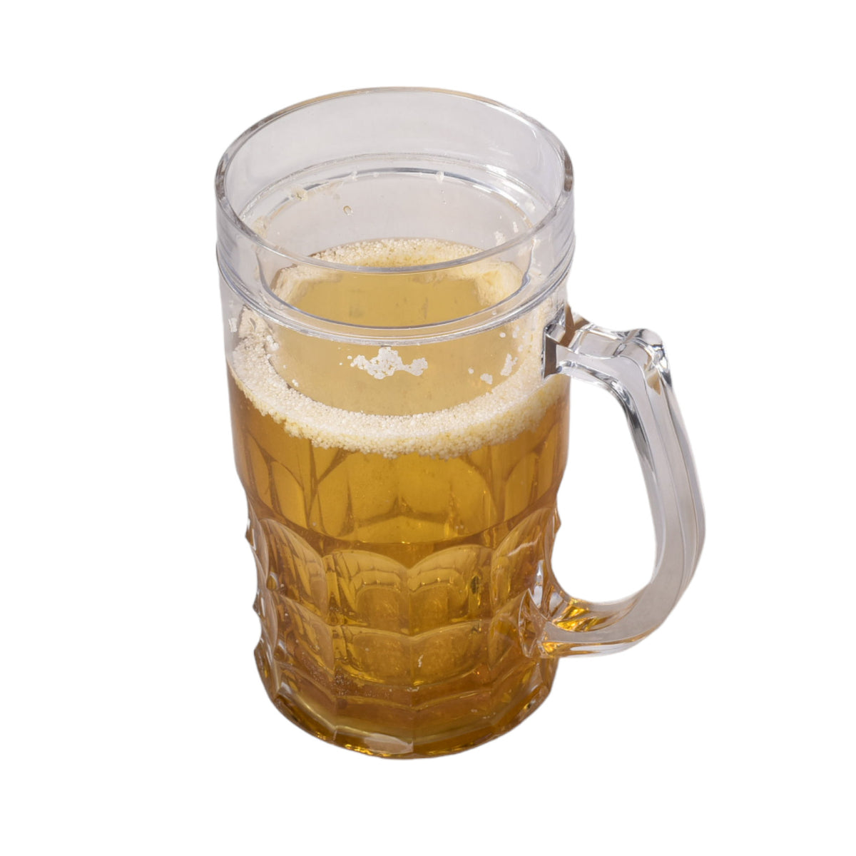 vaso transparente cervecero grande plastico 400ml dim:8x8x15