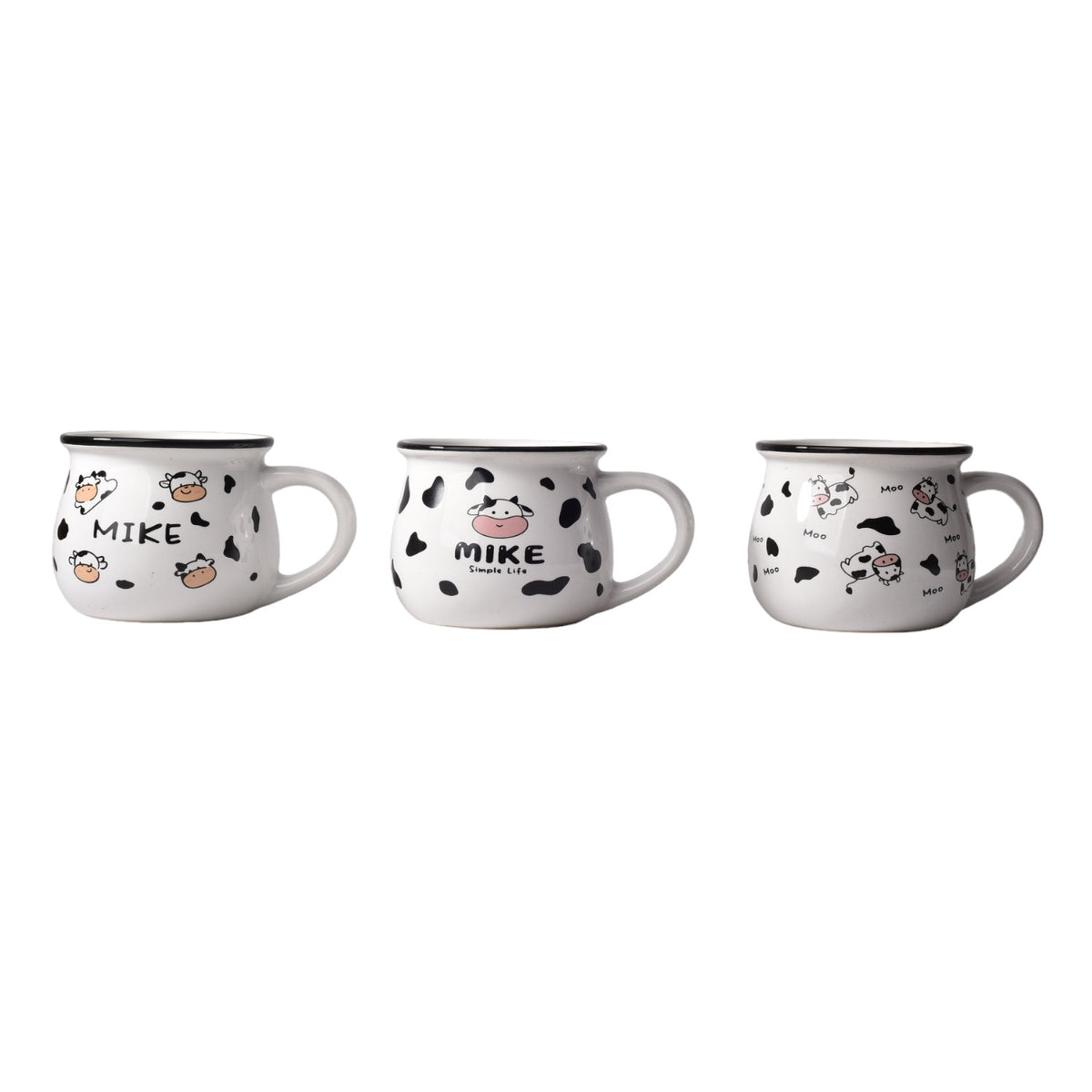 mug pocillo diseño de vacas ceramica de 250ml dim:8x8x6cm