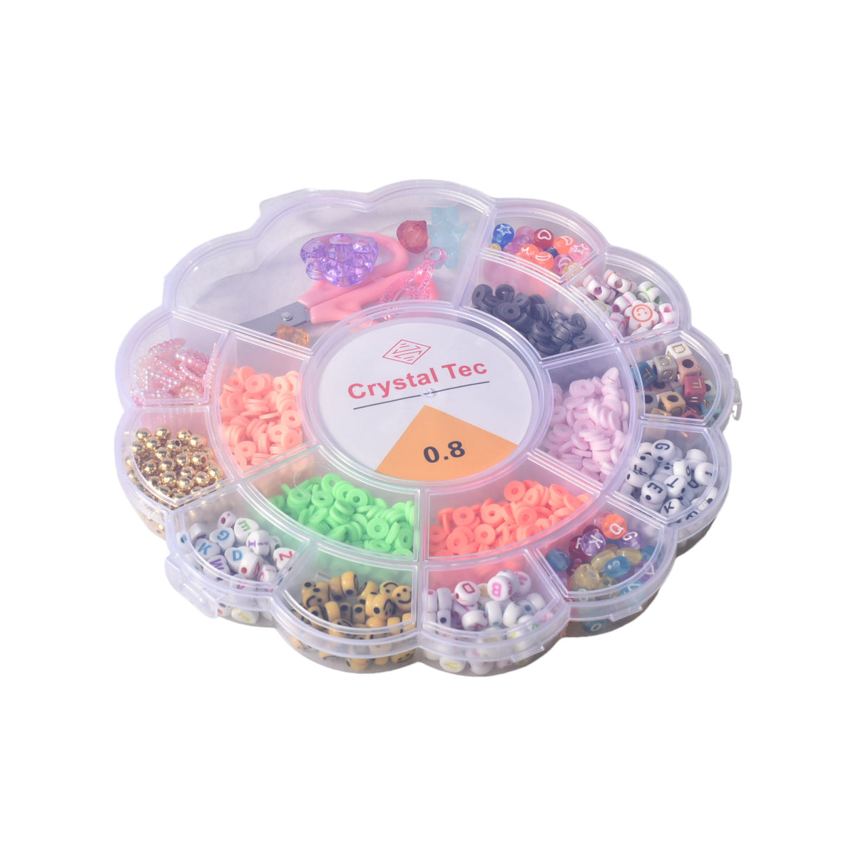 set kit forma flor para hacer pulseras plastico dim:18x18