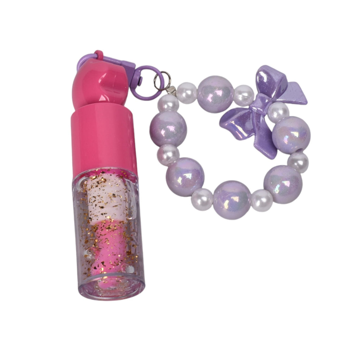 llavero con brillo plastico dim:8x2