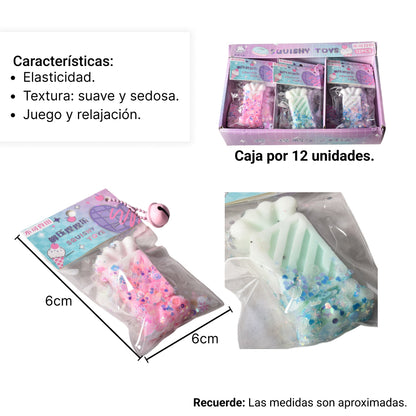 SQUISHY FORMA DULCE ANTI ESTRES ELASTICO CAUCHO DIM:6CM