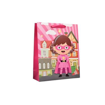 BOLSA REGALO EN PAPEL SUPERHEROE TAMAÑO MEDIANO