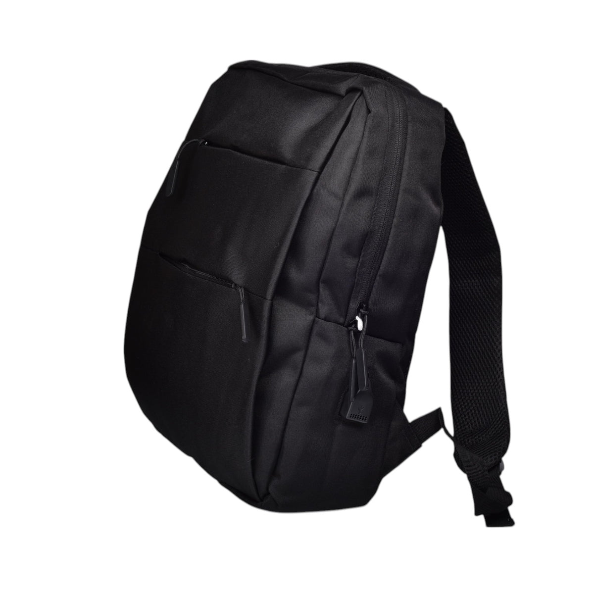 maleta morral poliester negro y gris dim:40x29x10
