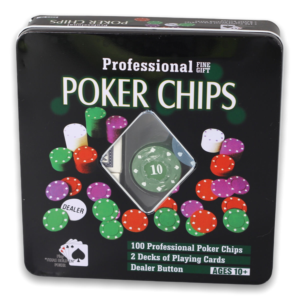 juego naipe poker con fichas dim:20*20*15cm