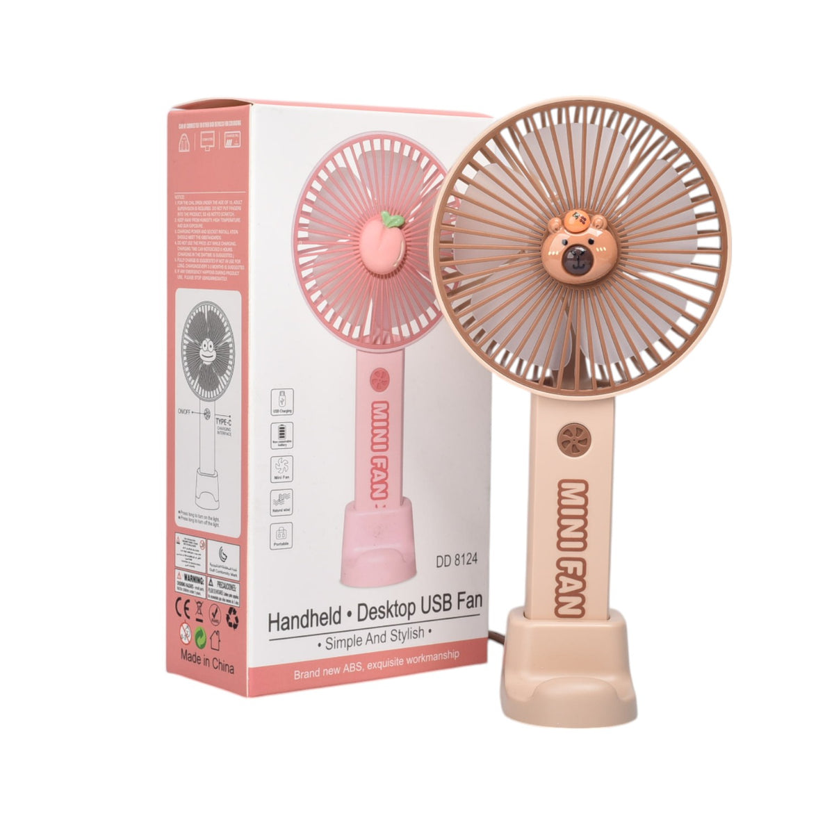 ventilador redondo plastico recargable dim:18x9x3