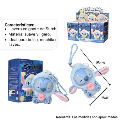 LLAVERO SORPRESA POLIESTER PERSONAJE STITCH DIM:15X9X7