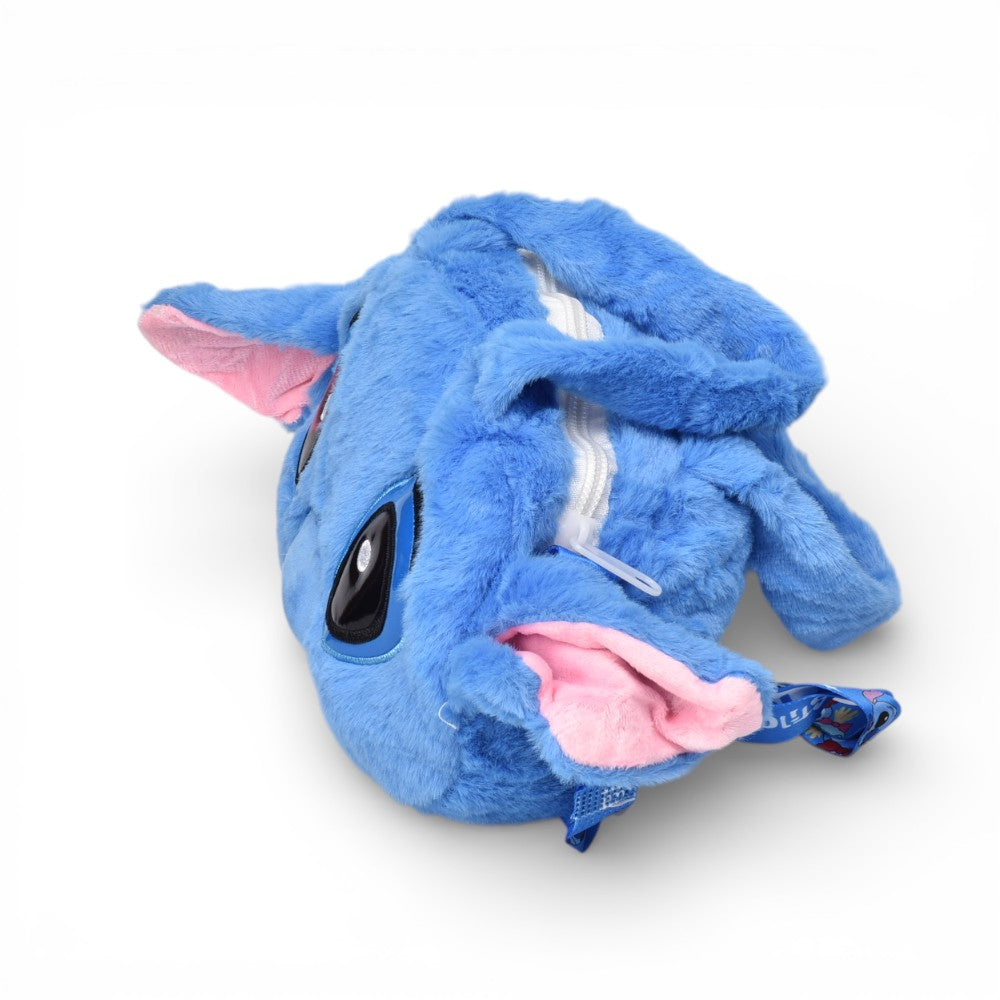 bolso cartera personaje azul poliester peluche dim:20x14x3