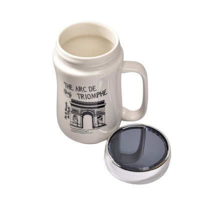 MUG POCILLO CERAMICA CAFE VASO DIM:7x7x14CM