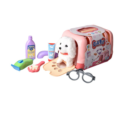 JUGUETE SET DOCTOR VETERINARIO ROSADO CON ACCESORIOS
