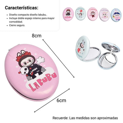ESPEJO PLASTICO REDONDO CARTERA DIM:8X6