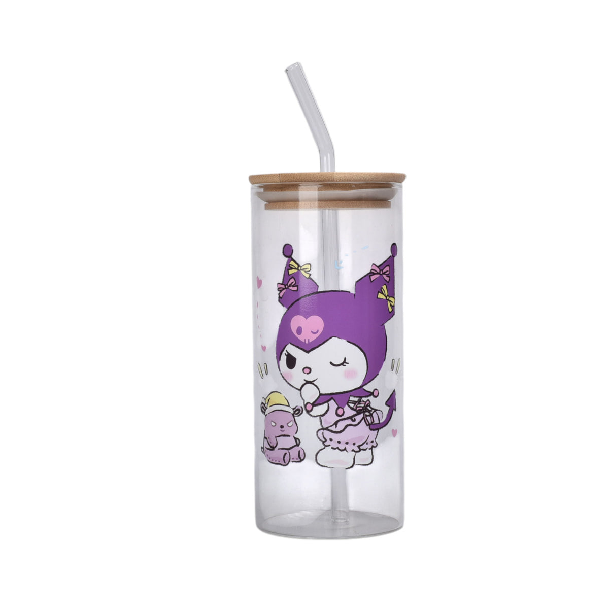 botella de vidrio 400ml transparente personaje dim:14x6