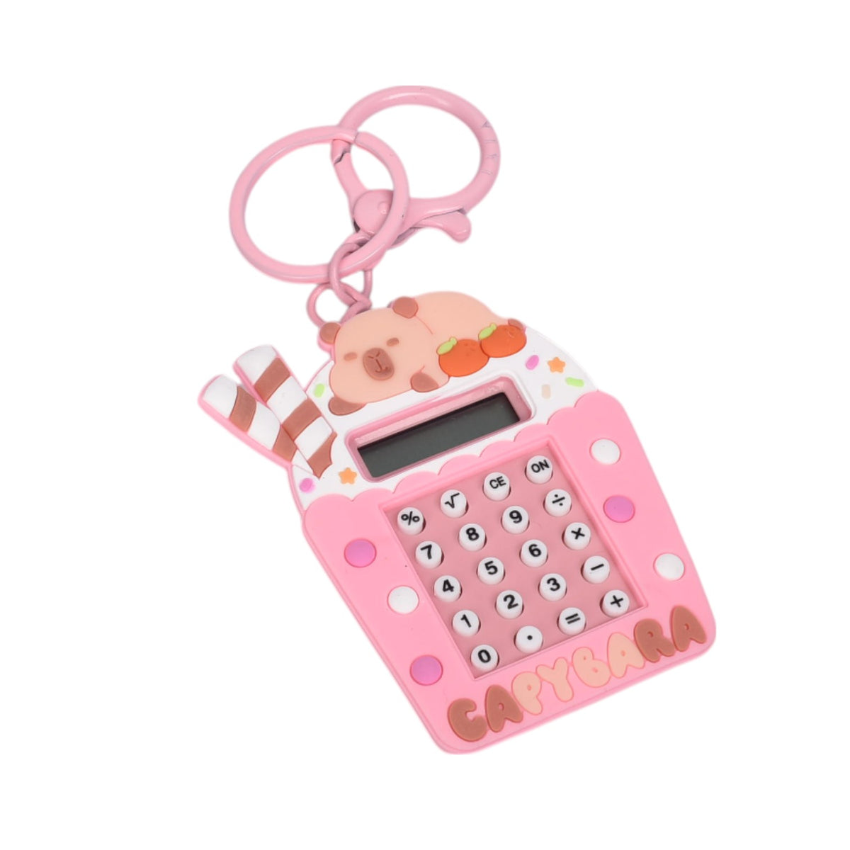 llavero plastico forma de calculadora azul rosado lila dim:5x7x1