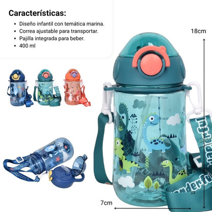 BOTELLA DE AGUA PLASTICO 400ML