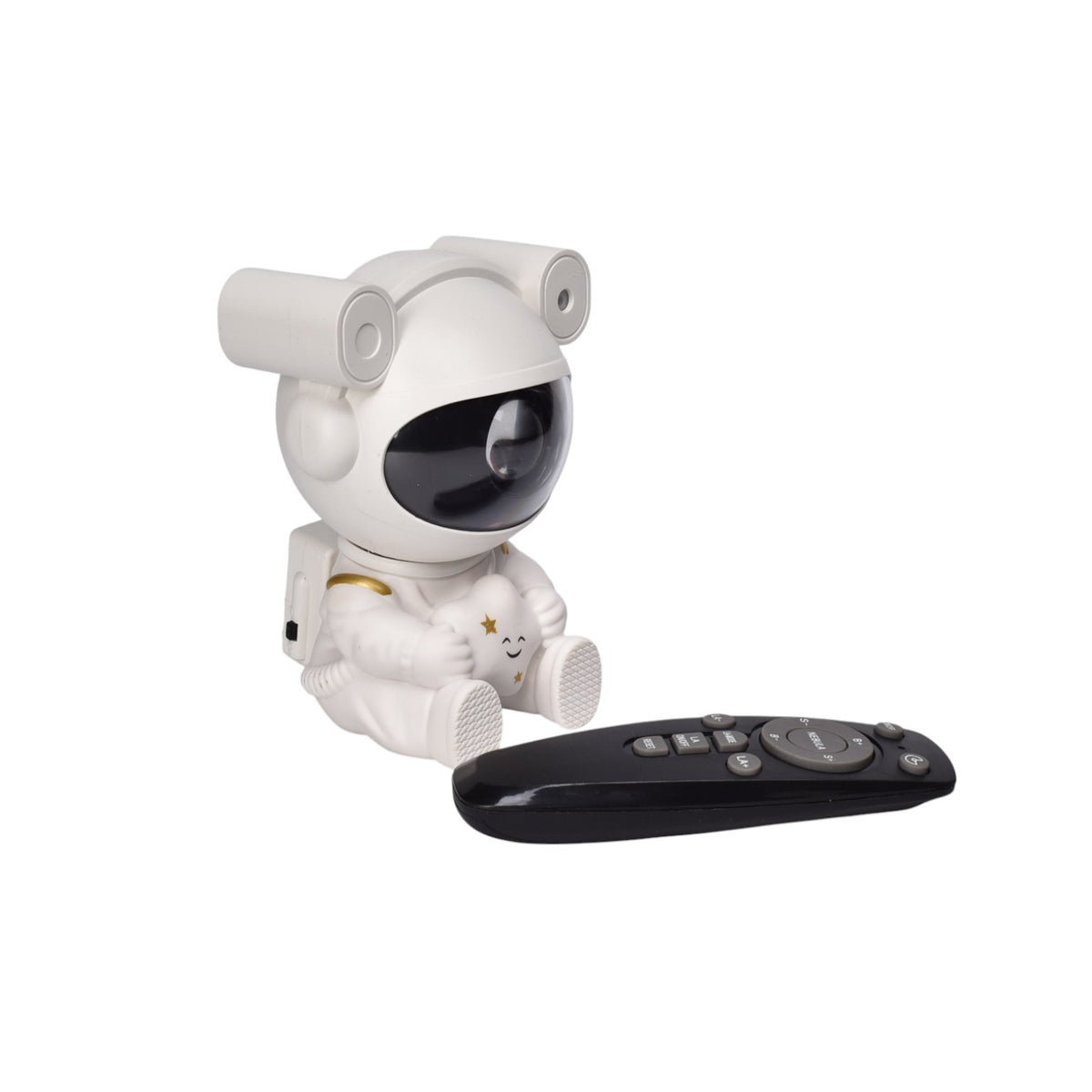 proyector con cable usb recargable forma astronauta plastico