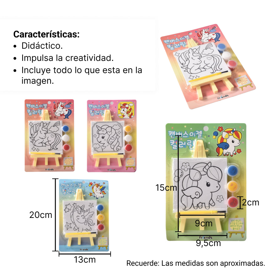 set de pintura unicornio