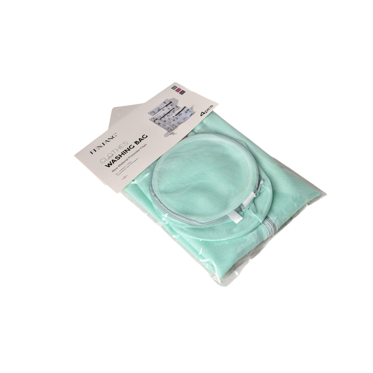 set por 4 unidades bolsa para lavado poliester varios colore