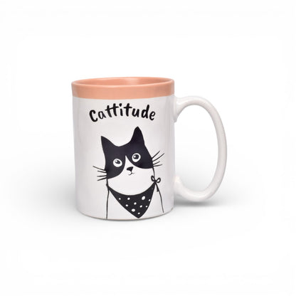 MUG POCILLO CERAMICA FONDO BLANCO ESTAMPADO 550ML DIM: 9X9X11