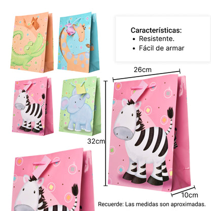 BOLSA PARA REGALO DISEÑO NIÑO NIÑA DE PAPEL DIM:26X32X10