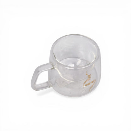 MUG POCILLO VIDRIO 210ML DIM: 8X7X9