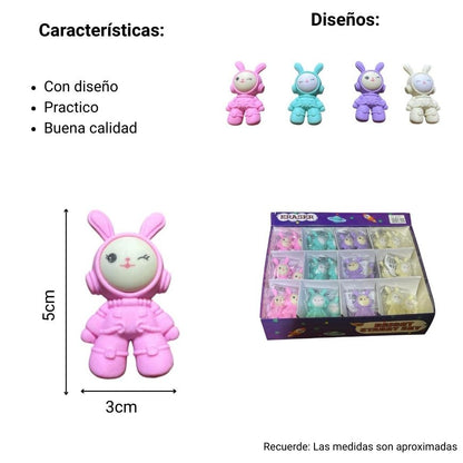 BORRADOR GOMA UNIDAD FORMA DE CONEJO