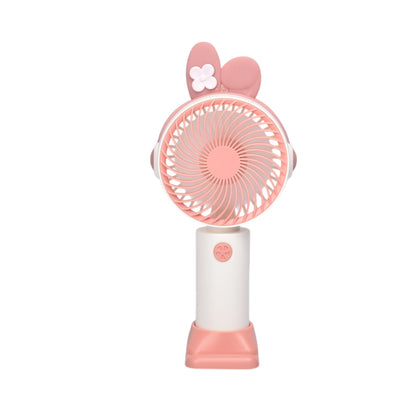 VENTILADOR REDONDO CON OREJAS PLASTICO RECARGABLE DIM:16X8X3
