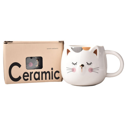 MUG POCILLO CERAMICA DISEÑO DE GATO DE 320ML DIM:8X13X8