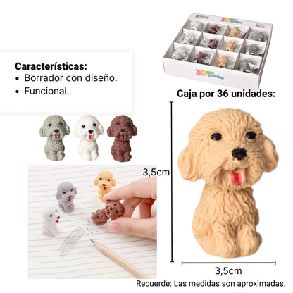 BORRADOR GOMA UNIDAD FORMA DE PERRO DIM:3*2*2