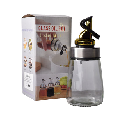 BOTELLA VIDRIO DISPENSADOR DE ACEITE DIM:7X7X15CM