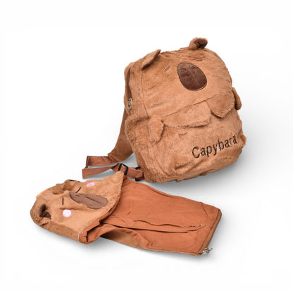 MALETA MORRAL CAPYBARA PELUCHE POLIESTER DIM:29X25X7