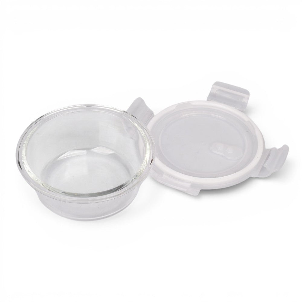 portacomida set 3pcs vidrio y plastico 400,650,1000ml