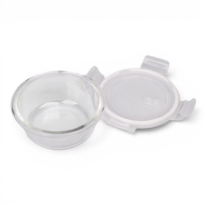 PORTACOMIDA SET 3PCS VIDRIO Y PLASTICO 400,650,1000ML