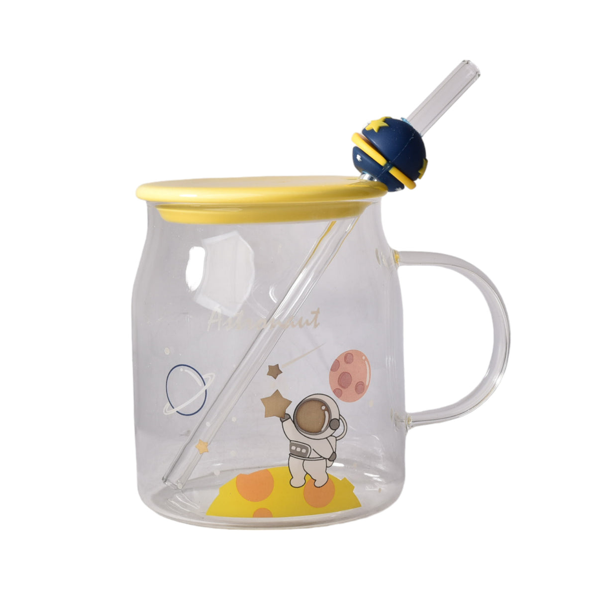 mug pocillo ceramica transparente diseños de astronauta
