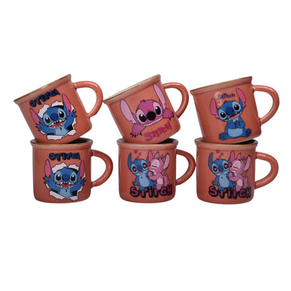 POCILLO SET X 6 PZAS CERAMICA PERSONAJES 70ML DIM:5X5
