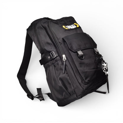 MALETA MORRAL NEGRO Y GRIS POLIESTER DIM:47X30X20