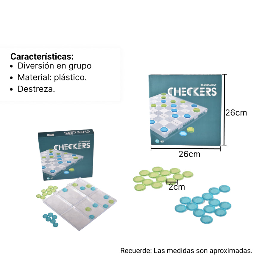 juego ajedrez damas chinas dim:26x26cm