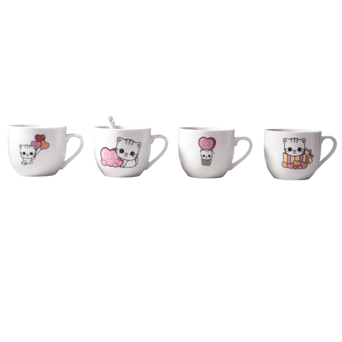 pocillo ceramica con cuchara dim: 7x7x6