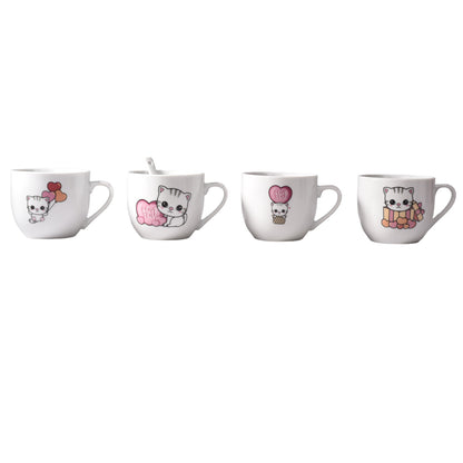 POCILLO CERAMICA CON CUCHARA DIM: 7x7x6